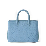 Ostrich Leather Tote Bag in&nbsp;Dolphin Color